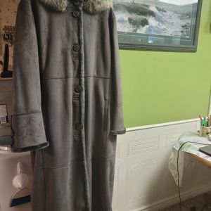 Full length smoke gray coat